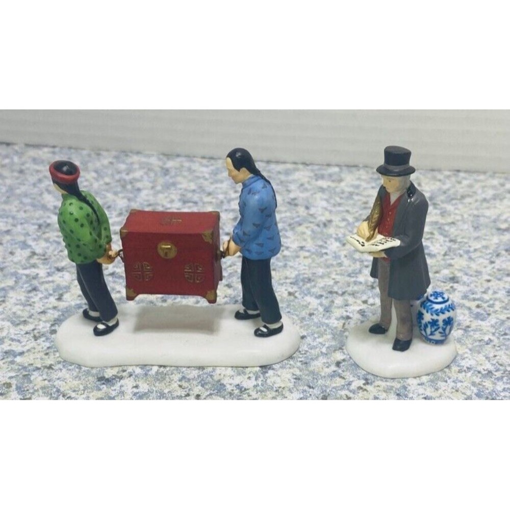 Dept 56 #58462 Fine Asian Antiques Set of 2 Dickens Village Christmas Accessory